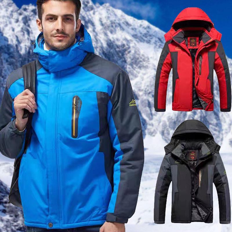 Wasserdichte Outdoor-Winterjacke mit Fleecefutter