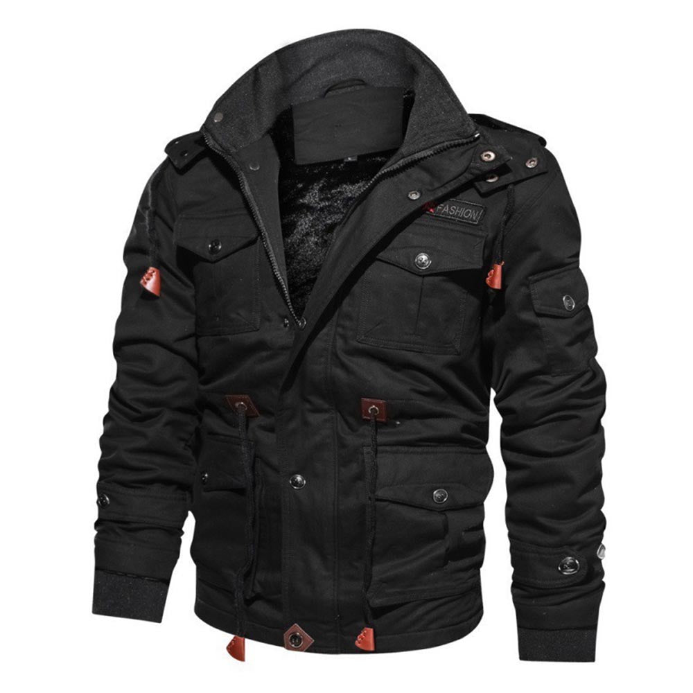 Winter Warme Fleece Militärjacke Cargojacke