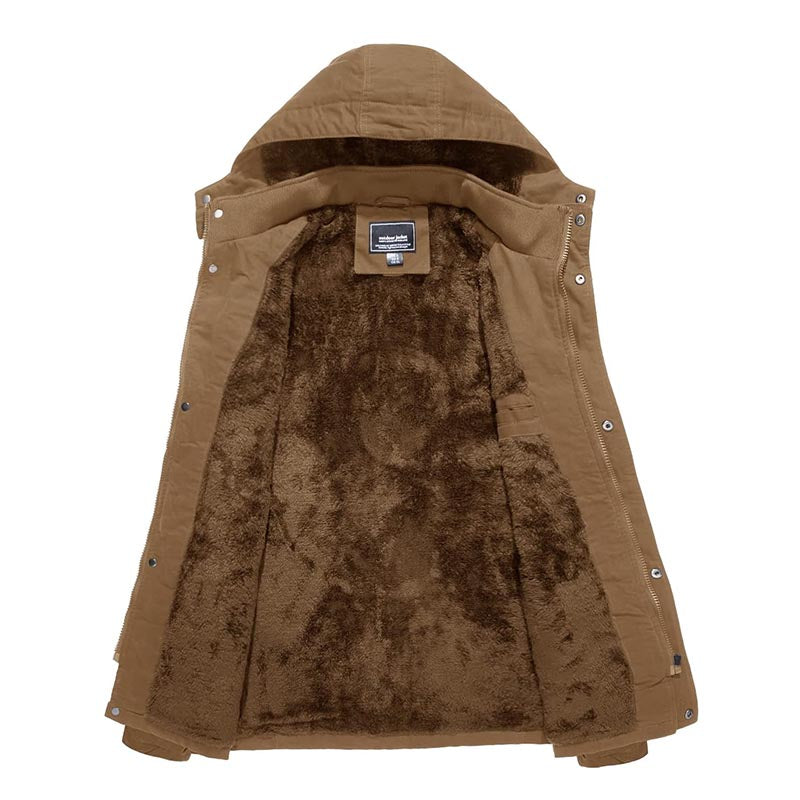 Winter Warme Fleece Militärjacke Cargojacke