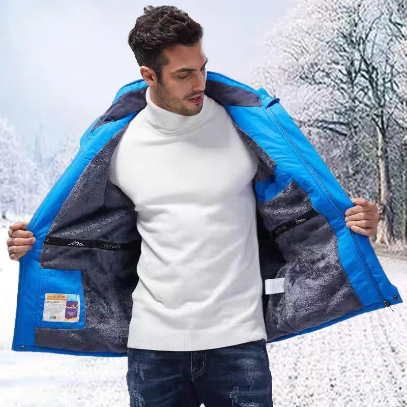 Wasserdichte Outdoor-Winterjacke mit Fleecefutter