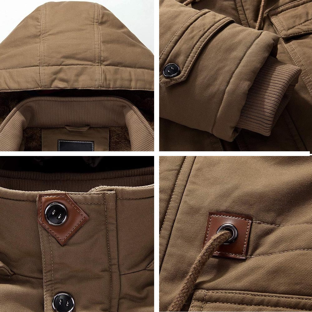 Winter Warme Fleece Militärjacke Cargojacke