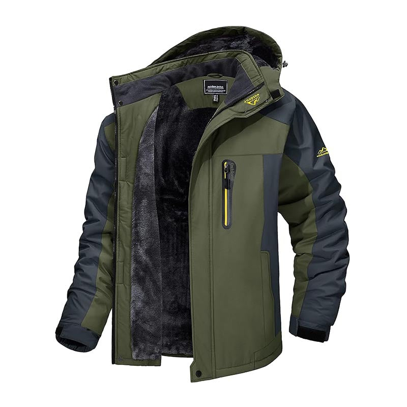 Wasserdichte Outdoor-Winterjacke mit Fleecefutter