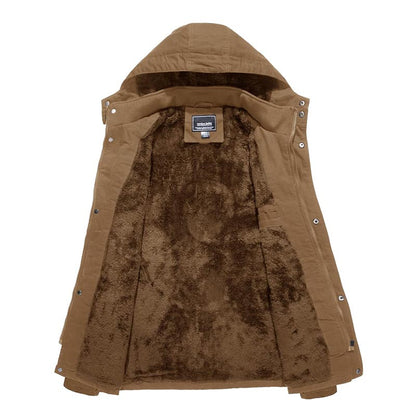 Winter Warme Fleece Militärjacke Cargojacke