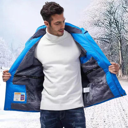 Wasserdichte Outdoor-Winterjacke mit Fleecefutter
