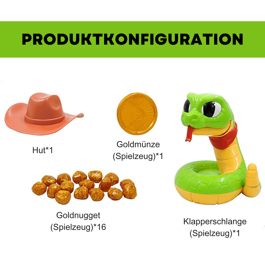 Klapperschlangen-Herausforderung zum Erfassen wertvoller Schätze