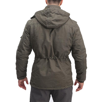 Winter Warme Fleece Militärjacke Cargojacke