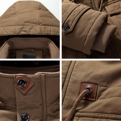 Winter Warme Fleece Militärjacke Cargojacke